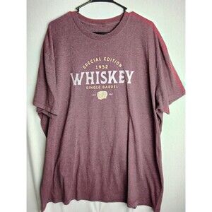 Special Edition Single Barrel Wiskey Maroon Short Sleeve  T-Shirt Men's XXL